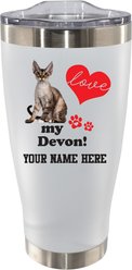 The Memory Company I Love My Devon Rex Personalized Stainless Steel Tumbler, 20-oz