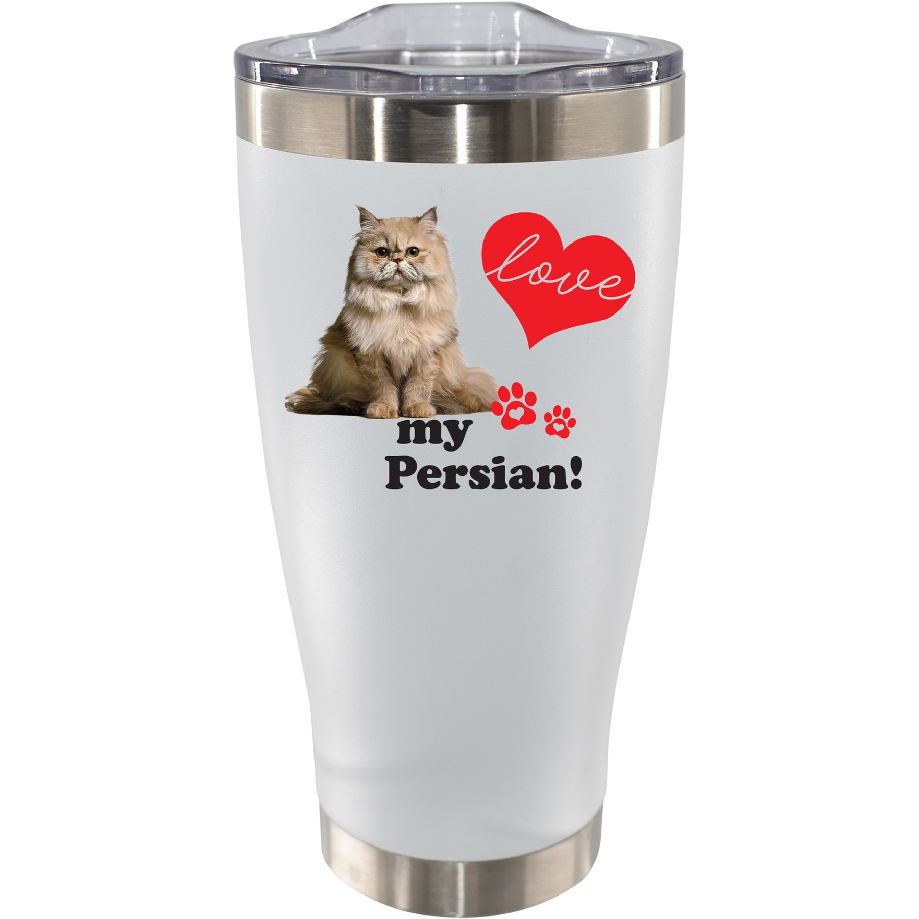 The Memory Company I Love My Persian Personalized Stainless Steel Tumbler, 20-oz