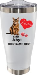 The Memory Company I Love My Abyssinian Personalized Stainless Steel Tumbler, 20-oz