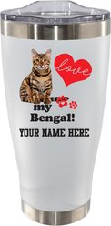 The Memory Company I Love My Bengal Personalized Stainless Steel Tumbler, 20-oz