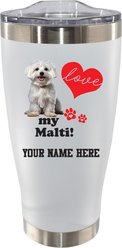 The Memory Company I Love My Maltese Personalized Stainless Steel Tumbler, 20-oz