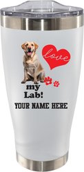 The Memory Company I Love My Labrador Personalized Stainless Steel Tumbler, 20-oz