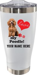 The Memory Company I Love My Poodle Personalized Stainless Steel Tumbler, 20-oz