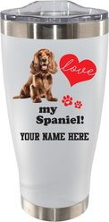 The Memory Company I Love My Springer Spaniel Personalized Stainless Steel Tumbler, 20-oz