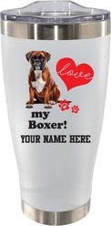 The Memory Company I Love My Boxer Personalized Stainless Steel Tumbler, 20-oz