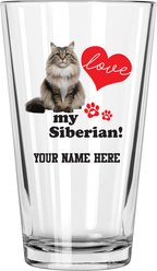 The Memory Company I Love My Siberian Personalized Pint Glass, 16-oz