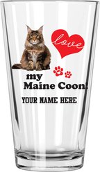 The Memory Company I Love My Maine Coon Personalized Pint Glass, 16-oz