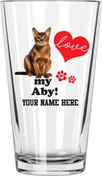 The Memory Company I Love My Abyssinian Personalized Pint Glass, 16-oz