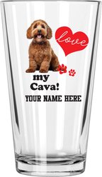 The Memory Company I Love My Cavapoo Personalized Pint Glass, 16-oz