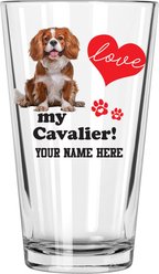 The Memory Company I Love My Cavalier King Charles Personalized Pint Glass, 16-oz