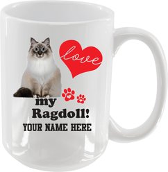 The Memory Company I Love My Ragdoll Personalized Ceramic Mug, 15-oz