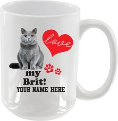 The Memory Company I Love My British Shorthair Personalized Ceramic Mug, 15-oz