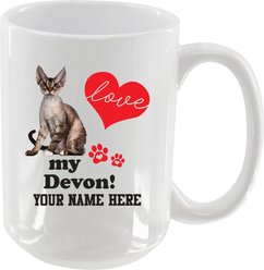 The Memory Company I Love My Devon Rex Personalized Ceramic Mug, 15-oz