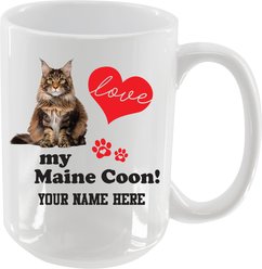 The Memory Company I Love My Maine Coon Personalized Ceramic Mug, 15-oz