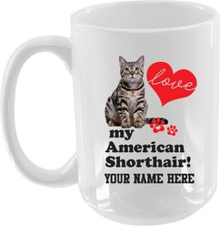 The Memory Company I Love My American Shorthair Personalized Ceramic Mug, 15-oz slide 2 of 2