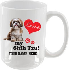 The Memory Company I Love My Shih Tzu Personalized Ceramic Mug, 15-oz slide 1 of 2