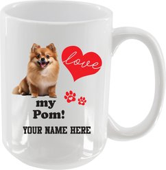 The Memory Company I Love My Pomeranian Personalized Ceramic Mug, 15-oz