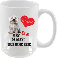 The Memory Company I Love My Maltese Personalized Ceramic Mug, 15-oz slide 1 of 2