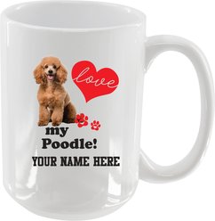 The Memory Company I Love My Poodle Personalized Ceramic Mug, 15-oz