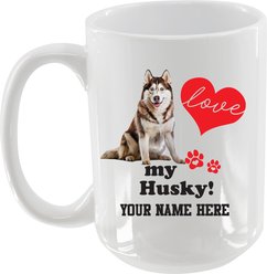 The Memory Company I Love My Siberian Husky Personalized Ceramic Mug, 15-oz slide 2 of 2
