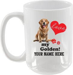 The Memory Company I Love My Golden Retriever Personalized Ceramic Mug, 15-oz slide 2 of 2