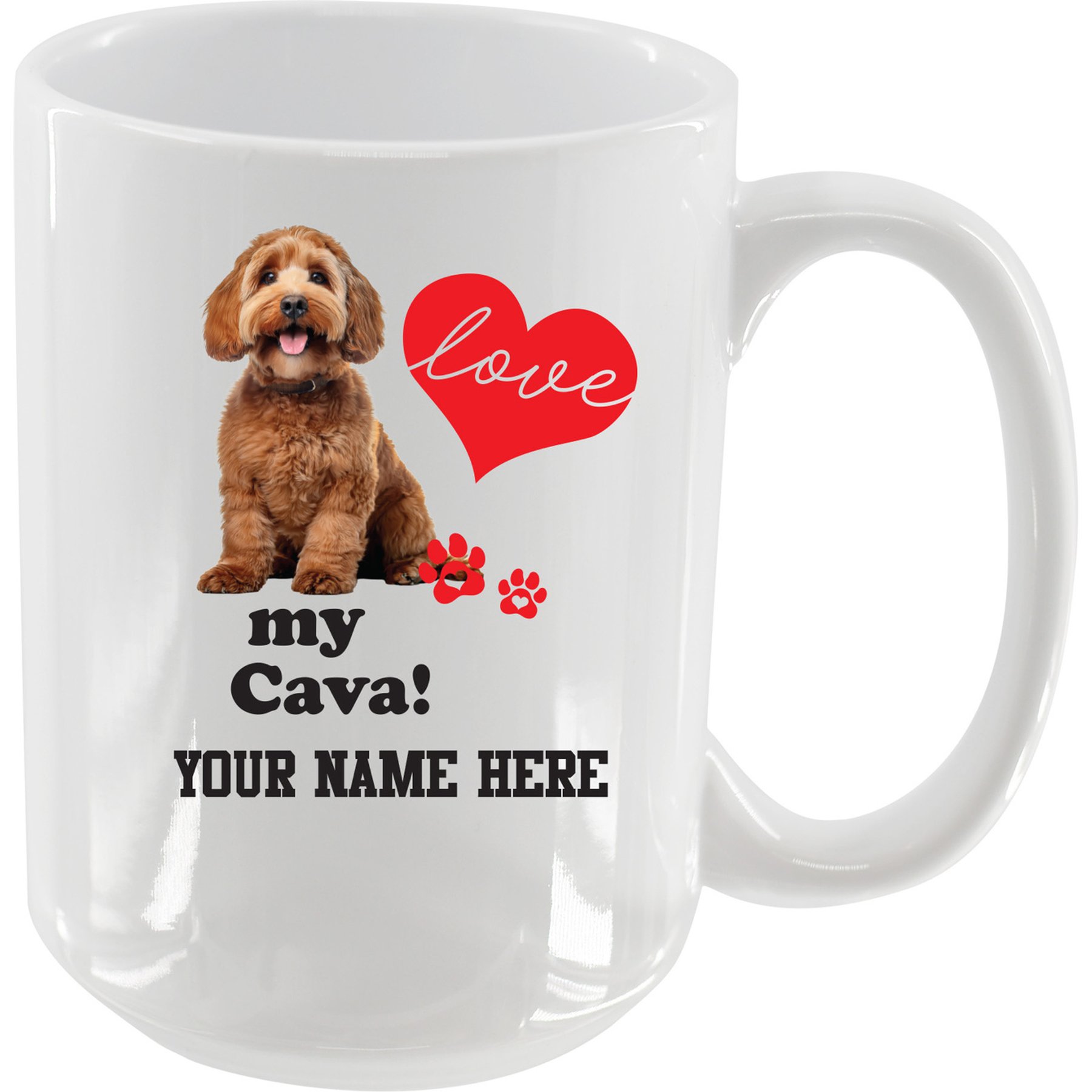The Memory Company I Love My Cavapoo Personalized Ceramic Mug, 15-oz