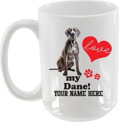 The Memory Company I Love My Great Dane Personalized Ceramic Mug, 15-oz slide 2 of 2
