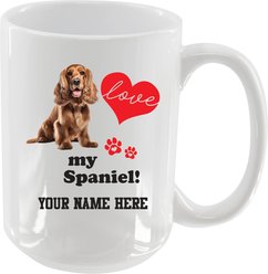 The Memory Company I Love My Springer Spaniel Personalized Ceramic Mug, 15-oz