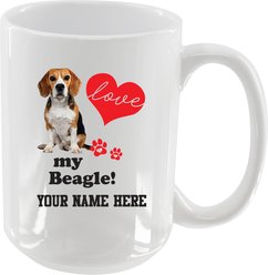 The Memory Company I Love My Beagle Personalized Ceramic Mug, 15-oz