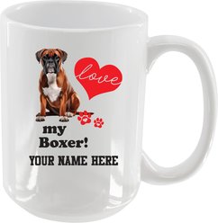 The Memory Company I Love My Boxer Personalized Ceramic Mug, 15-oz