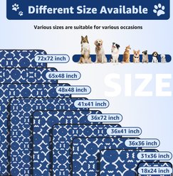 LOOBANI Reusable Waterproof Absorbent Whelping Washable Training Dog Pee Pads, Blue, X-Large: 65 x 48-in slide 2 of 9