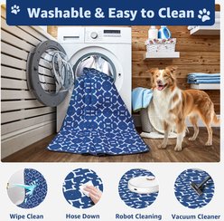LOOBANI Reusable Leakproof Whelping Non-Slip Absorbent Washable Training Dog Pee Pads, Blue, X-Large: 48 x 48-in, 2 count slide 2 of 9