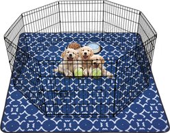 LOOBANI Reusable Waterproof Absorbent Whelping Washable Training Dog Pee Pads, Blue, X-Large: 65 x 48-in
