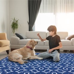 LOOBANI Reusable Leakproof Whelping Non-Slip Super Absorbent Washable Training Dog Pee Pads, Blue, 36 x 48-in, 2 count slide 2 of 9