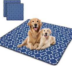 LOOBANI Reusable Leakproof Whelping Non-Slip Super Absorbent Washable Training Dog Pee Pads, Blue, 36 x 48-in, 2 count