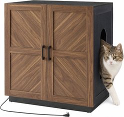 Unipaws Cat Litter Box Enclosure, Jumbo, Walnut slide 2 of 8