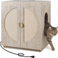 Unipaws Cat Litter Box Enclosure, Jumbo, Weathered Grey