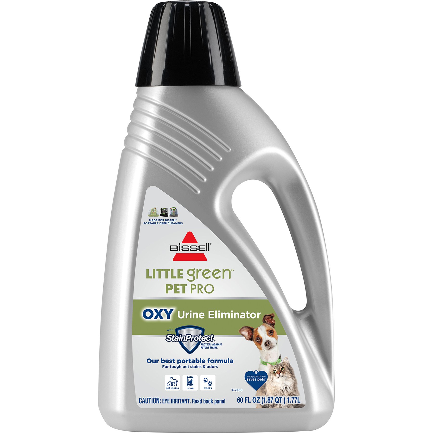 Bissell Little Green Pro Oxy Urine Eliminator Dog & Cat Cleaners & Stain Removers, 60-fl oz bottle
