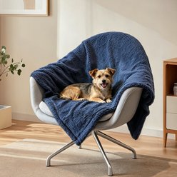 HOMAGICO Double Sided Throw Furniture Protector Waterproof Dog Blanket, Blue, Medium: 28 x 40-in