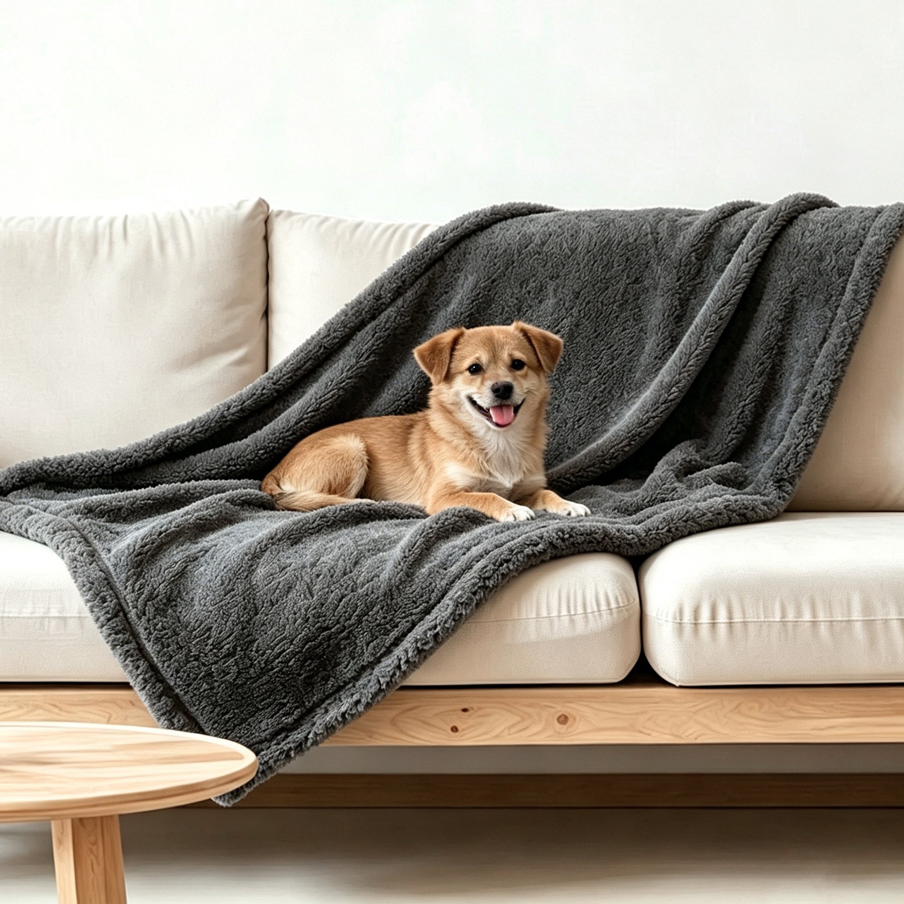 HOMAGICO Double Sided Throw Furniture Protector Waterproof Dog Blanket, Grey, Medium: 28 x 40-in