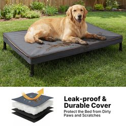 Veehoo Chew Proof Elevated Dog Bed with Exclusive Cover, Dark Grey, XX-Large: 49 x 32 x 7-in slide 2 of 7