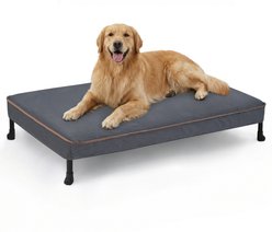 Veehoo Chew Proof Elevated Dog Bed with Exclusive Cover, Dark Grey, XX-Large: 49 x 32 x 7-in