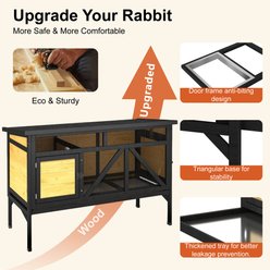 TIMHAKA Indoor/Outdoor Rabbit Hutch, 46.9 x 22 x 31.8-in slide 2 of 8