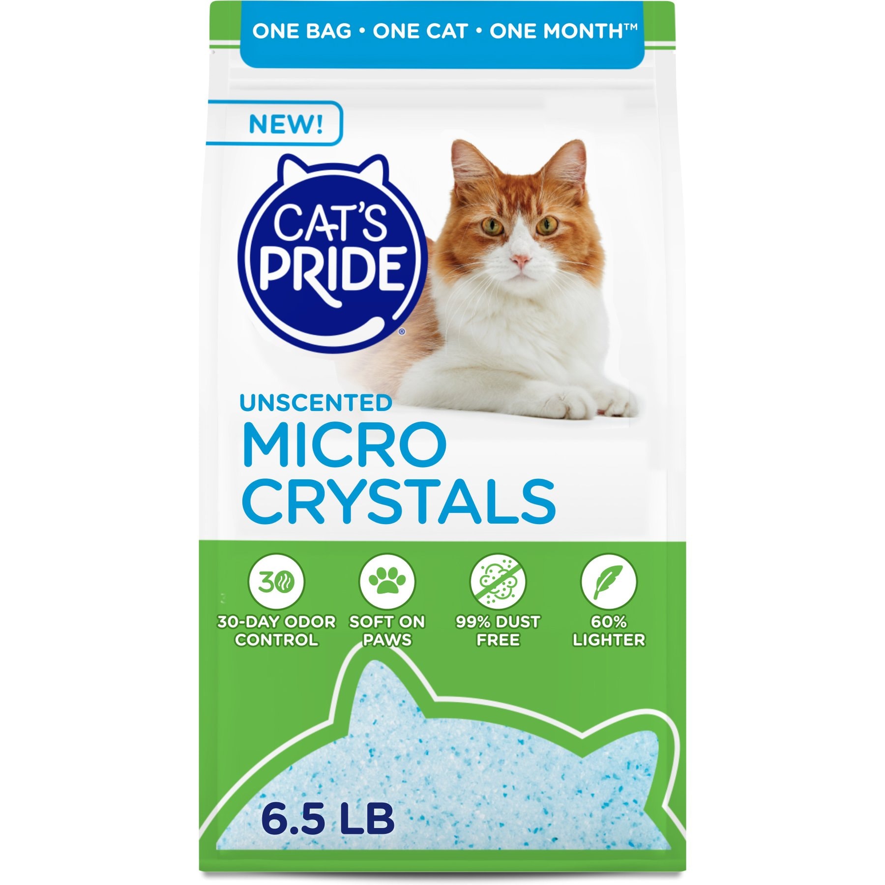 Cat's Pride Micro Crystals Unscented Odor Control Cat Litter, 6.5-lb bag
