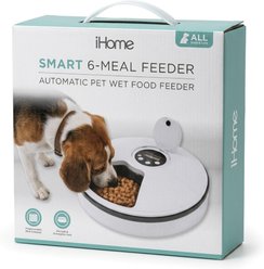 iHOME Smart Remote Controlled LCD Touch Control Panel & USB C Connection Automatic Plastic Dog Feeder