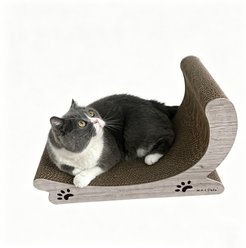 M.O.E Pets Lounger Catnip Scratcher Cat Toy, Stone, Large