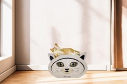 M.O.E Pets Head Catnip Scratcher with Ball Cat Toy, White, Large