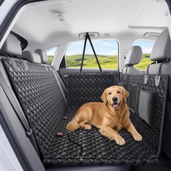 Pawvilion Waterproof Hammock Dog Car Back Seat Cover, Black, Medium
