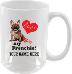 The Memory Company I Love My French Bulldog Personalized Ceramic Mug, 15-oz