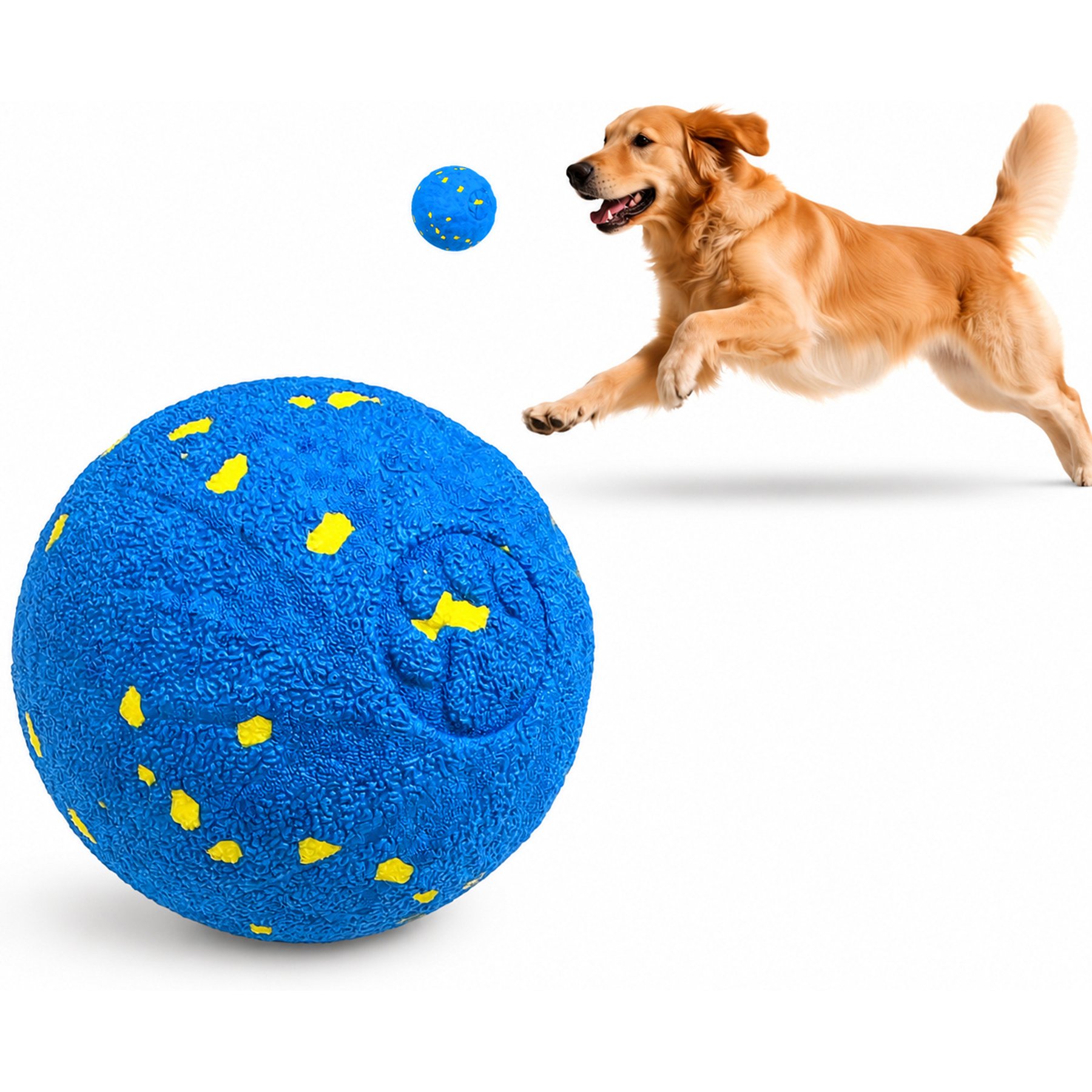 FUUFOME Interactive Smart Automatic Rolling & Bouncing with 3 Play Modes, Type-C Rechargeable Dog Toy, Blue